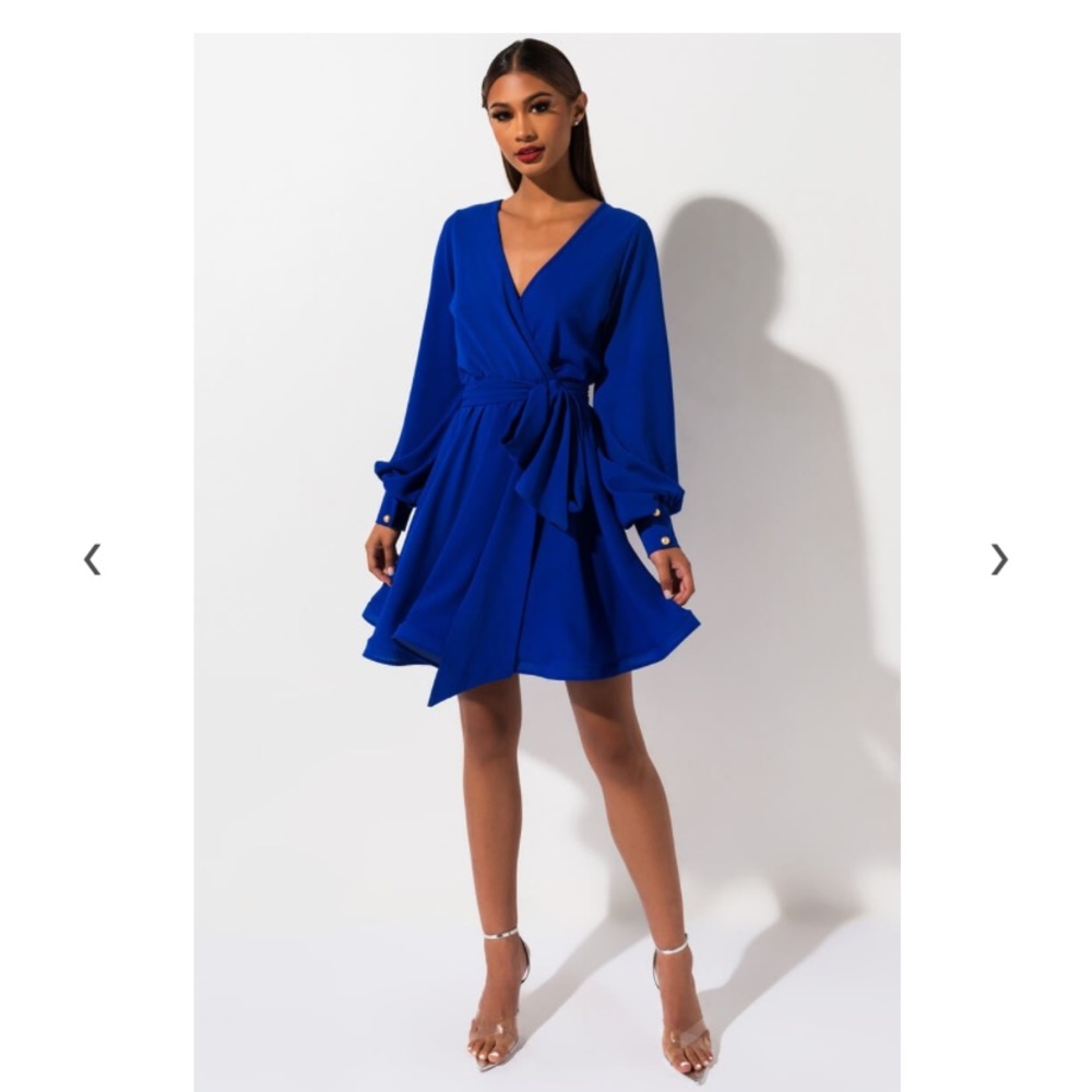 Akira Long Sleeve Flounce Mini Dress